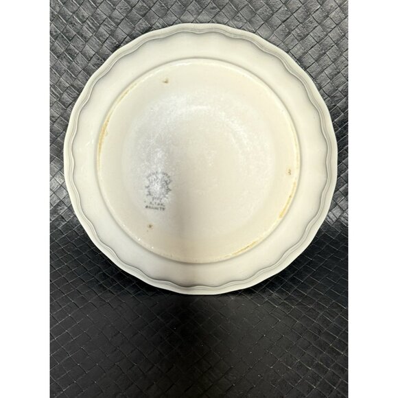 White Ironstone Bowl Late 1800s Victorian Era Fluted Edge Knowles Taylor 9 Inch - Picture 9 of 10